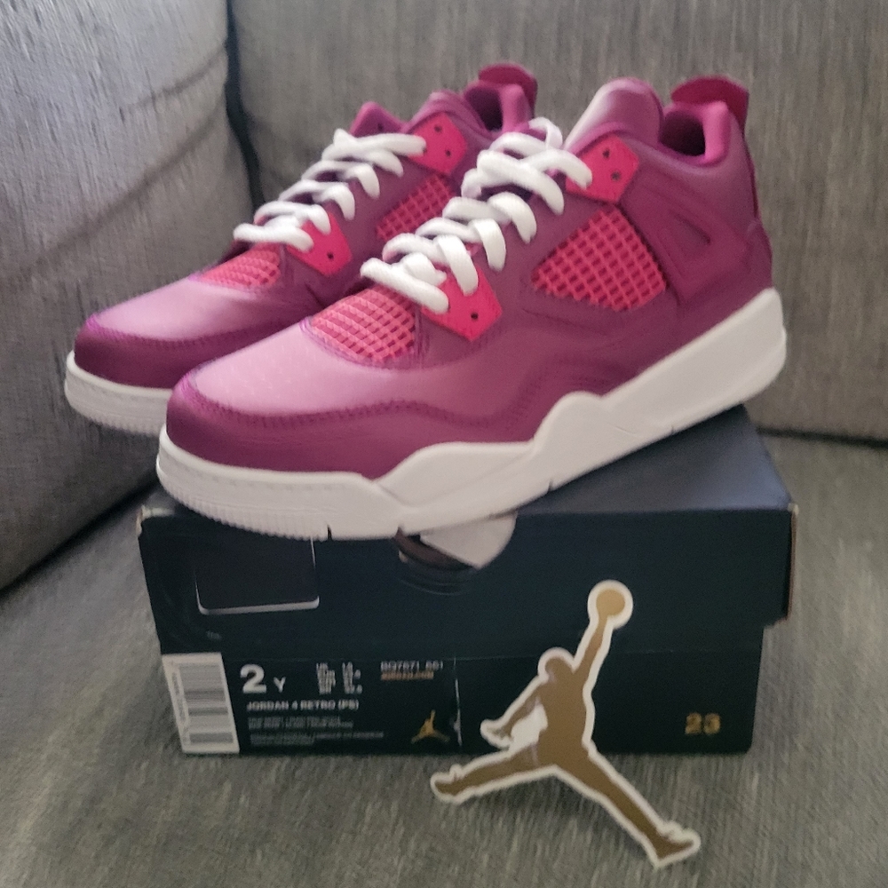 NIKE AIR JORDAN RETRO 4 (PS) TRUE BERRY-RUSH